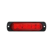Parmak Lamba Mercekli Cam 6 Led'Li 114Mm 12V-24V Kırmızı - FR0272-R - 1