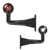 Uzun Eğri Lamba Tek Led'Li Beyaz - Kırmızı 2 Led'Li 200Mm 12V-24V Beyaz - Kırmızı - FR0126-WR - 1