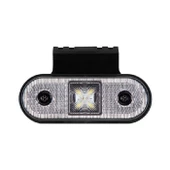 Oval İşaret Lamba Braketli 4 Led'Li 115Mm 12V-24V Beyaz - FR0193-W - 1