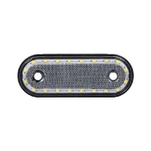 Oval Yan İşaret Lamba 20 Led'Li 115Mm 12V-24V Beyaz - FR0292-W - 1