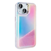 Apple iPhone 15 Kılıf Airbagli Renkli Arka Yüzey Boncuk Tasarımlı  Kumul Kapak thumbnail 6