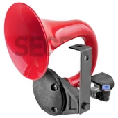 SEGER-80Jh Tek Boynuz Havalı Korna 12V (Unıchorn), Kırmızı Plastik Borulu - 2