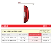 Fiat Doblo Sağ Arka Stop Lambası Duysuz (Dikey Açılan) 2015 > -52044716 - 2