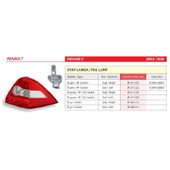 Renault Megan II Duylu Sol Arka Stop Lambası 2002-2005 -8200142682 - 3