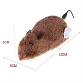 Kurmalı Kedi Eğitim İnteraktif Tüylü Peluş Oyuncağı Fare Yakalama Sevimli Eğlenceli Oyuncak - 6