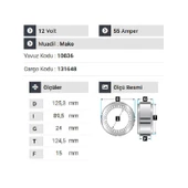 NURSAN 120012 Statör 12V 55A Mako Tip Tofaş Ym - 2