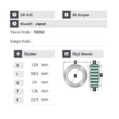 NURSAN 140424 Statör 24V 50A Isuzu Nor.Turkuaz.Isuzu Npr 2000.2008 Model Aralığı - 2