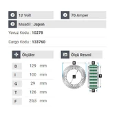 NURSAN 150312 Statör 12V 70A Hyundai Y.M.Grandsalon--Gallober-Sanata - 2