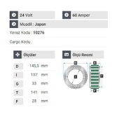 NURSAN 150124 Statör 24V 60A Komatsu İş Makinası - 2