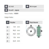 NURSAN 140412 Statör 12V 90A İsuzu Dmax 3000 Motor Klimalı 2008 Sonrası Y.M thumbnail 2