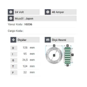 NURSAN 140124 Statör 24V 40A Nissan Mitsubishi Isuzu Mazda Geniş - 2