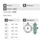 NURSAN 150112 Statör 12V 65A Mitsubishi  L-300 Panel  L-200 Pickup Y.M 98 - 99 - 2