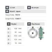 NURSAN 130312 Statör 12V 50A Bmc Nissan Motor Minibüs Pickup - 2