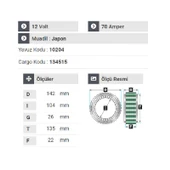 NURSAN 140012 Statör 12V 70A Isuzu Wfr Panelvan Minibüs 93 Model thumbnail 2