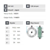 NURSAN 152824 Otokar 24V 120 Amper Alternatör - 2