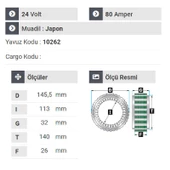 NURSAN 151424 Statör 24V 80A İveco Tır.Scania Tır.Renault Tır 420.430.440. 4 Uçlu - 2