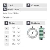 NURSAN 160512 Statör 12V 65A Mazda 626 . 323 Taksi - 2