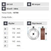 NURSAN 170024 Statör 24V 100A Otokar Doruk Otobüs Y.M Sultan - 2