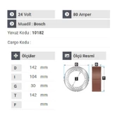 NURSAN 177624 Statör 24V 80A İveco Otobüs-Tır Grubu Ve Muhtelif Araçlar - 2