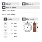 NURSAN 178112 Statör 12V 33A Johndere thumbnail 2