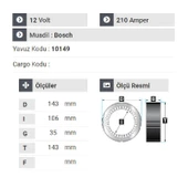 NURSAN 179112 Statör Ford Transit 210 Amper - 2