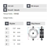 NURSAN 178512 Mercedes Sprinter 90 Amp 12V - 2