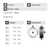 NURSAN 181112 Statör 12V 150A Bmw X5 . X6 . Partner . Doblo Y.M Valeo 3 Uçlu - 2