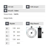 NURSAN 180912 Statör 12V 120A Peugeot Ve Renault Grubu -Volvo Klimalı - 2