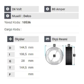 NURSAN 180624 Statör 24V 80A Belde Otobüs Samsung - Daewoo - Cat İş Makinası - 2