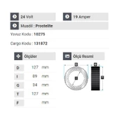 NURSAN 180824 Statör 24V 19A Prestolıte Tip Cat İş Makiması - 2