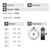 NURSAN 182012 Statör 12V 90A Renault 9-19-21-1.4İ-Alize-Flaşh Klimalı 97.98.99.2000 Modeller - 2