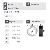 NURSAN 181912 Statör 12V 105A Opel Corsa - Opel Combo - Palio - Sıena Multijet - 2