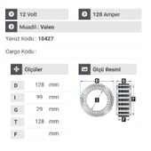 NURSAN 182412 Statör 12V 120A Peugeot Partner.Clio.Kango.Senbol. Y.M Valeo Dinamolarda - 2