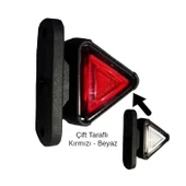 Mini Takoz Üçgen 12-24V Kırmızı-Beyaz - 2