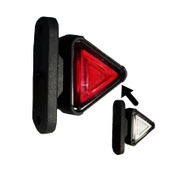 Mini Takoz Üçgen 12-24V Kırmızı-Beyaz - 1