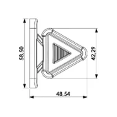 Mini Takoz Üçgen 12-24V Kırmızı-Beyaz - 3