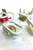 Fika Glace Vakumlu Cam Saklama Kabı Bej 5 Parça Set - 5