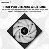 DEEPCOOL 240MM LE520 ARGB AM5-1700P SIVI SOĞUTMALI İŞLEMCİ FANI thumbnail 5