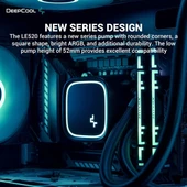 DEEPCOOL 240MM LE520 ARGB AM5-1700P SIVI SOĞUTMALI İŞLEMCİ FANI thumbnail 4