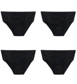 4 Adet Erkek % 100 Pamuk Önyıldız Kom Slip - 5