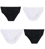 4 Adet Erkek % 100 Pamuk Önyıldız Kom Slip - 3