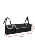 4 Cepli Bagaj Organizer Araba Bagaj Düzenleyici Askılı Çırtlı Çanta Cepli Oto Bagaj Aksesuarı thumbnail 3