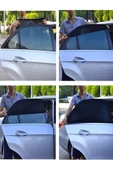 2 Adet Oto Yan Cam Perdesi Araba Arka Güneşlik Araç Anne Bebek Çocuk Perde Arka Koltuk thumbnail 5