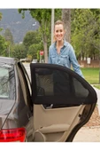 Araba Yan Cam Perdesi Oto Arka Perde Araç Güneşlik Gölgelik Bebek Çocuk Bebe Örtü Cam Çorabı Filmi thumbnail 4