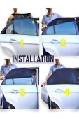 2adet Araba Yan Cam Perdesi Oto Arka Perde Araç Güneşlik Bebek Çocuk Bebe Örtü Cam Çorabı Filmi - 5