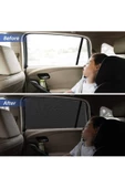 2 Adet Oto Yan Cam Perdesi Araba Arka Güneşlik Araç Anne Bebek Çocuk Perde thumbnail 2