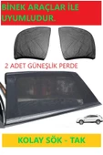 2 Adet Oto Yan Cam Perdesi Güneşliği Araba Cam Filmi Örtüsü Anne Bebek Emzirme Kılıfı Araç Güneşlik - 1