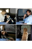2 Adet Oto Yan Cam Perdesi Güneşliği Araba Cam Filmi Örtüsü Anne Bebek Emzirme Kılıfı Araç Güneşlik - 3