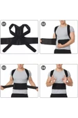 Dik Duruş Korsesi Unisex Siyah Dik Durmak Için Kamburluk Medikal Önleyici Ortopedik Sırt Korse thumbnail 8