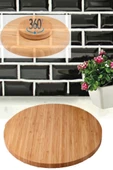 Bambu Döner Standlı 35 cm Lüx Sunum Tabağ Royaleks-BLS3535DBNR - 1